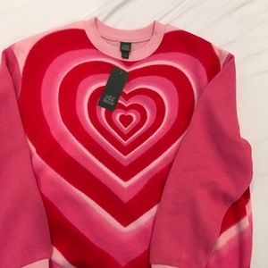 Target pink and red heart shirt wild fable size small never used with tags